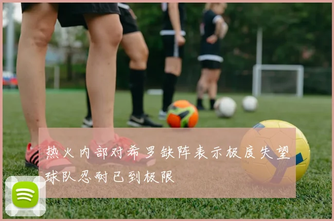 热火内部对希罗缺阵表示极度失望球队忍耐已到极限